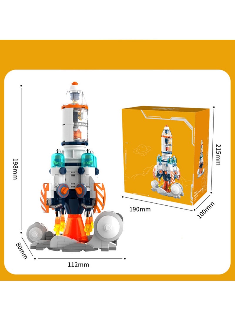 Space Moon Exploration Rocket, Aerospace Assembly Model Ornaments Building Blocks Toys, Children'S Educational Game Gifts - Image 2