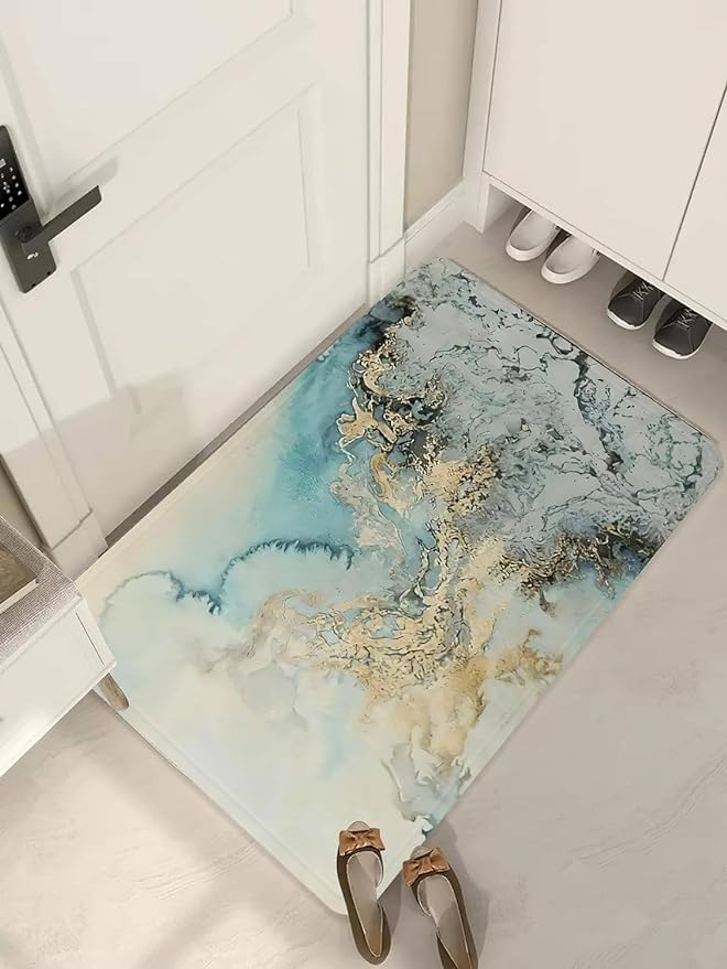 BATHROOM NONSLIP TOILET MAT MARBLE STYLE AREA RUGS STONE GRAIN TEXTURED HALLWAY CARPET MODERN NONSLIP SOFT THROW EASY TO CLEAN LIVING ROOM RUG FOR RESTAURANT
