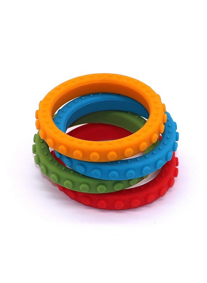 Flyaway Sensory Chew Bracelets for Boys Girls, 4 Pack Silicone Toddler Bracelets Fidget Toys for Kids with Autism ADHD Anxiety or Special Needs, Oral Motor Aids Sensory Chew Toys for Kids Chewing Biting  - Image 2