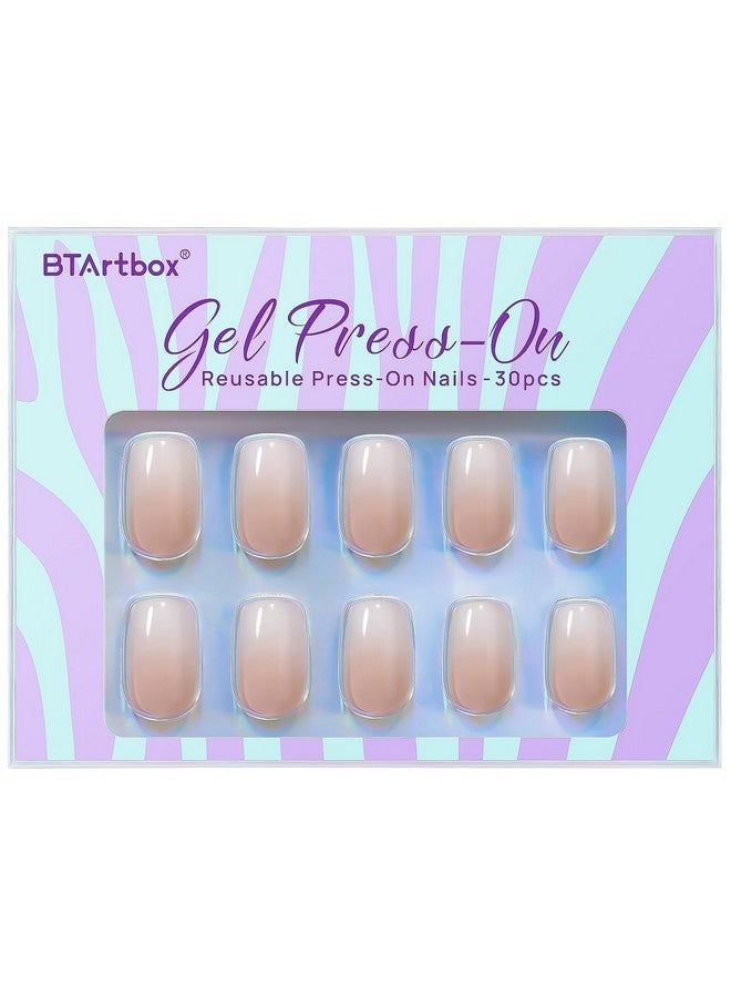 بي تي آرت بوكس أظافر BTArtbox مربعة أومبري مضغوطة - أظافر هلامية ناعمة قصيرة مع غراء أظافر، 15 مقاسًا - مجموعة 30 أظافر صناعية قابلة لإعادة الاستخدام كهدية عيد الحب، لون كريمي فانيليا - Image 3