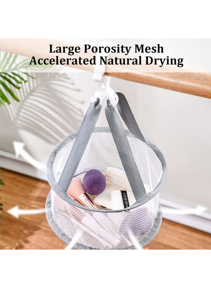 SYOSI سلتان لتثبيت الغسيل مع شماعة، حقيبة نايلون لتخزين مشابك الملابس، منظم غسيل مدمج للاستخدام المنزلي والسفر والأنشطة الخارجية (رمادي) - Image 5