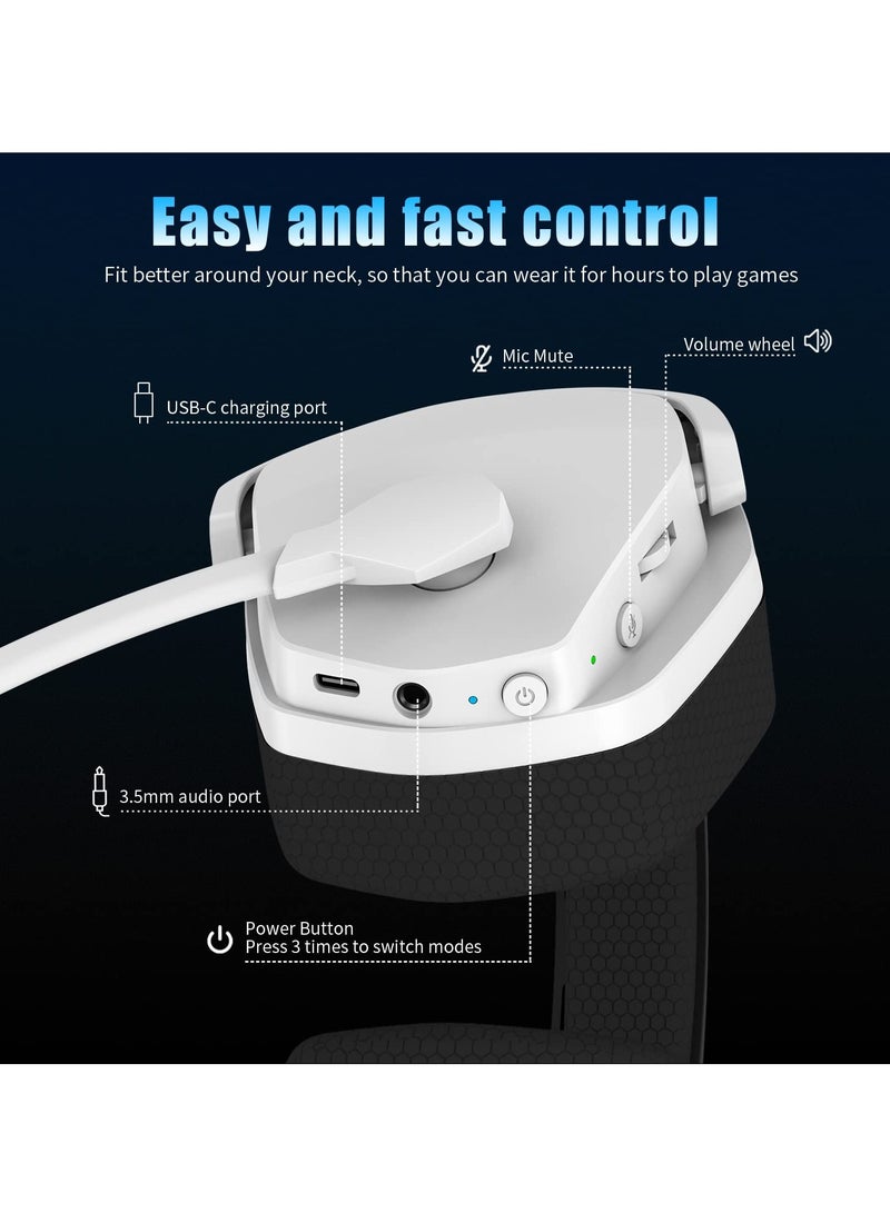 سماعة رأس G06 2.4G/بلوتوث/لاسلكية للألعاب لأجهزة PS4/PS5/المنطقة/سلسلة اكس/التبديل/الكمبيوتر الشخصي سماعه قيمنق