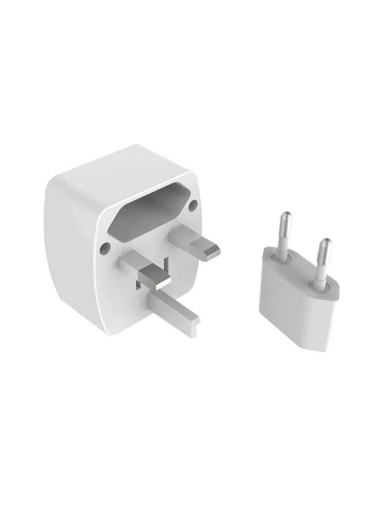 LDNIO - Z4 Universal Plug Adapter ABS VO With UK/EU/US/AU Pin & 2 Universal Socket (6A) - White - Image 1