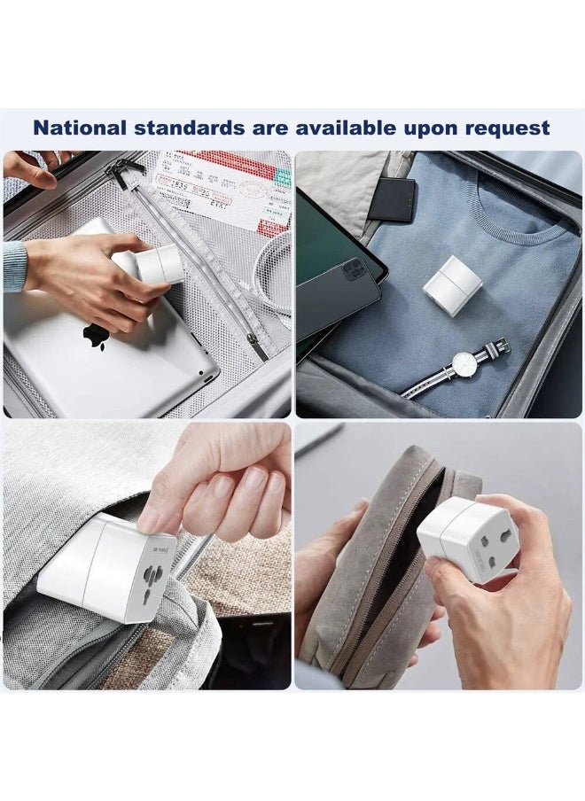 LDNIO - Z4 Universal Plug Adapter ABS VO With UK/EU/US/AU Pin & 2 Universal Socket (6A) - White - Image 1