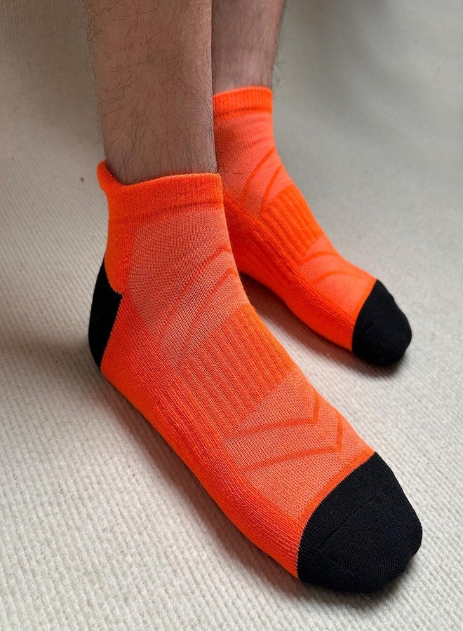 JOYNÉE Mens Ankle Athletic Running Tab Socks for Men 6 Pairs Low Cut Sports Workout Socks,Colorful,Sock Size 10-13 - Image 3