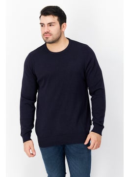 French Connection Men Crew Neck Plain Long Sleeves Sweatshirt, Navy  - Image 1