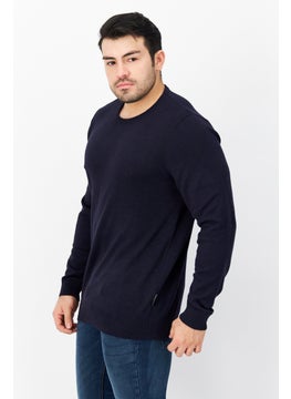 French Connection Men Crew Neck Plain Long Sleeves Sweatshirt, Navy  - Image 4