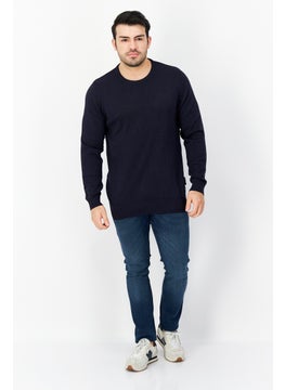 French Connection Men Crew Neck Plain Long Sleeves Sweatshirt, Navy  - Image 2