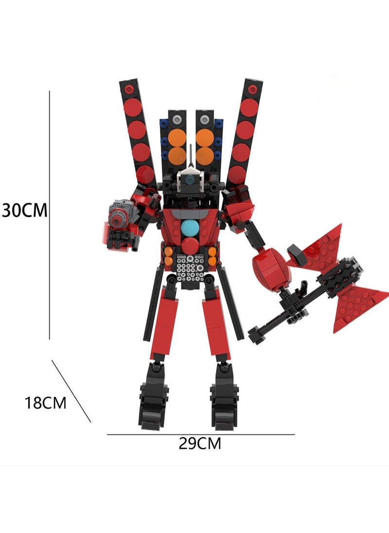 Children's Self-assembly Small Particle Toy Building Blocks Three-in-one Titan Monitoring Man Model  - Image 2