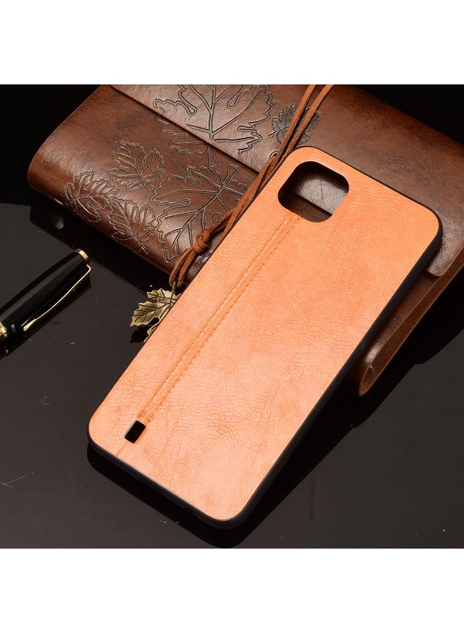 erorex Case For OPPO Realme C11 2021 / Realme C20 Shockproof Sewing Cow Pattern Skin PC + PU + TPU Case - Image 5