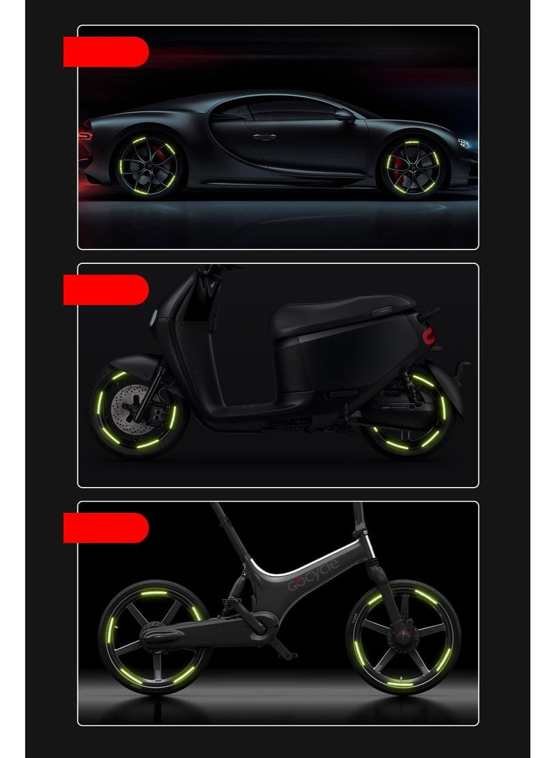 Reflective Car Wheel Rim Stickers 20pcs Night Safety Warning Car Stickers Anti-Scratch - Image 4