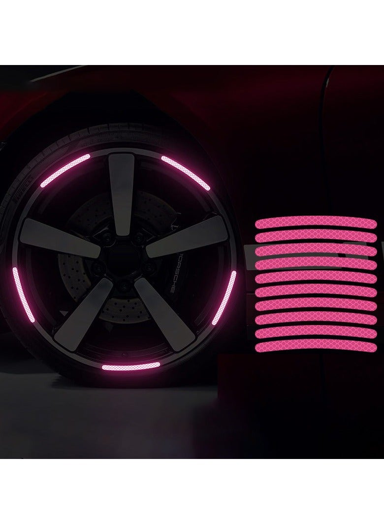 Reflective Car Wheel Rim Stickers 20pcs Night Safety Warning Car Stickers Anti-Scratch - Image 1