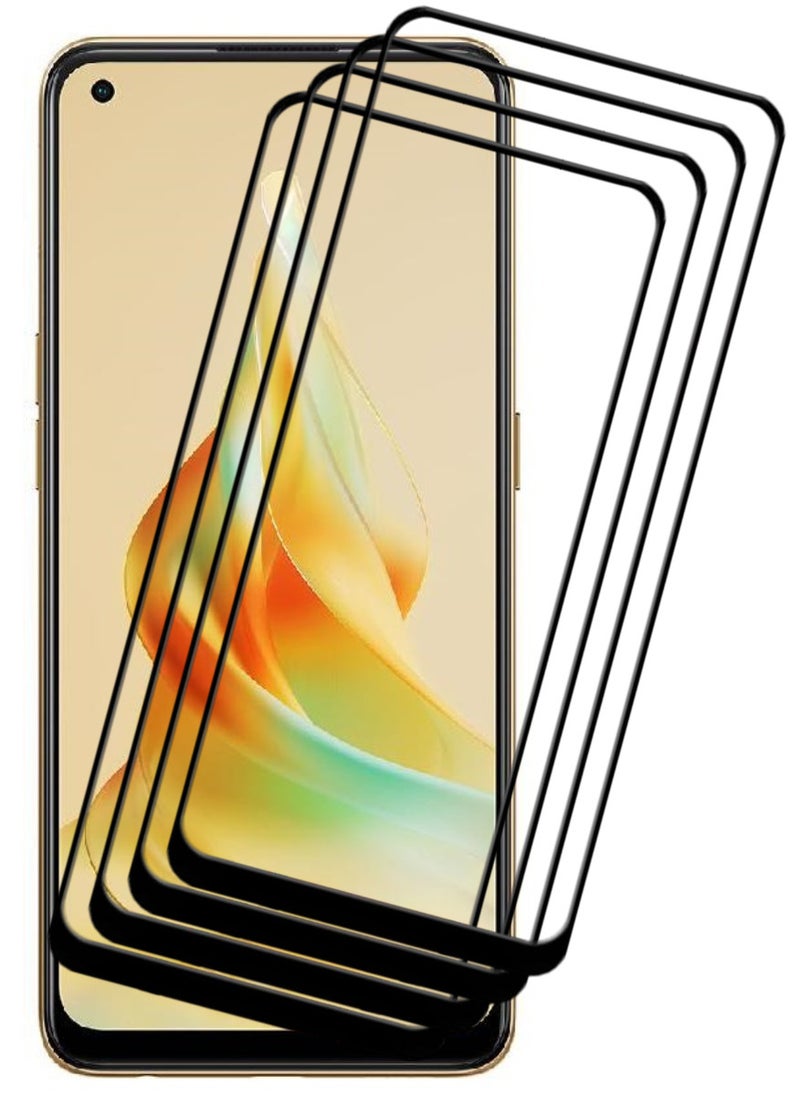 ACLIX 4 Pieces Antistatic ESD Dustproof Premium Quality High Definition Tempered Glass Screen Protector Designed For Oppo Reno8 T - Image 1