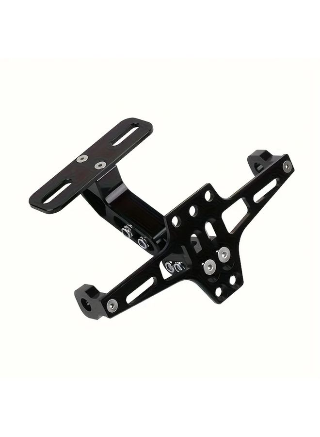 Black Motorcycle License Plate Holder And Rear Rack Adjustable CNC Alloy Mount - Image 5