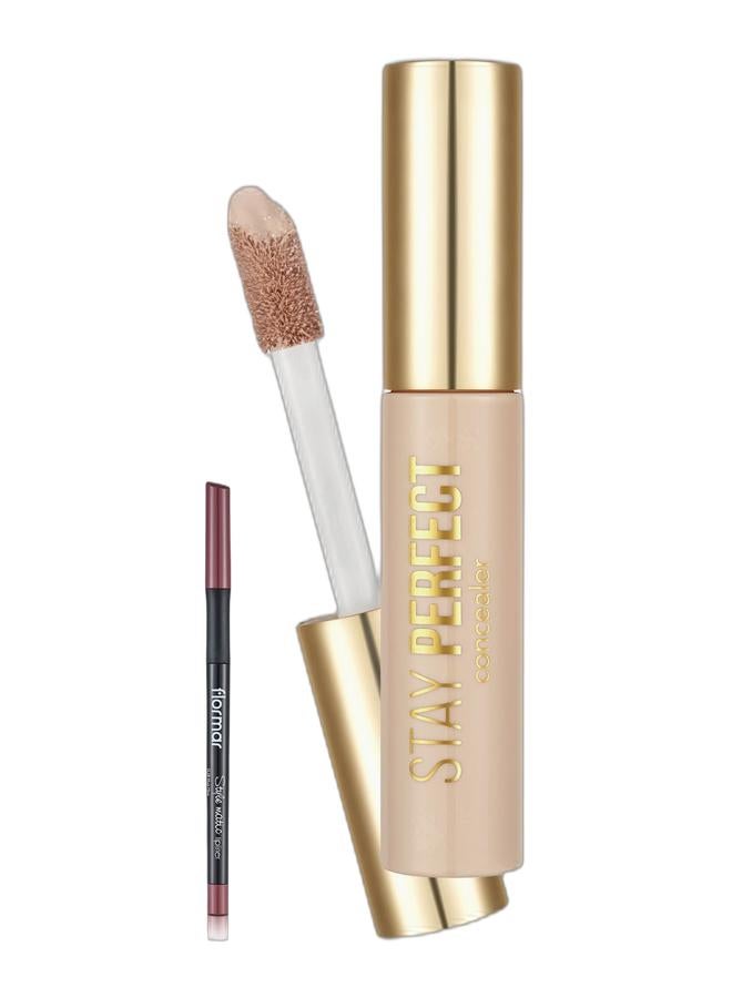 flormar Style Matic Lipliner - Sl28 Must Have & Stay Perfect Liquid Concealer New - 007 Light Beige Light BeigeBundle - Image 1
