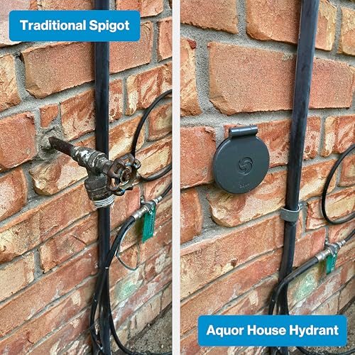 Aquor House Hydrant V1+ Frost Free Outdoor Faucet, Anti Siphon Valve with Quick Connect, Frost Proof Flush Wall Hose Bib, 10 inch Stem, 11-3/4 inch Install Depth, Slate Gray - Image 5