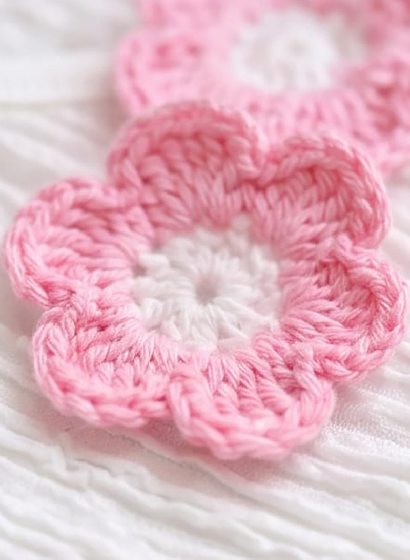 ROKIDO Girls Summer White Crochet Set with Floral Details - Image 3