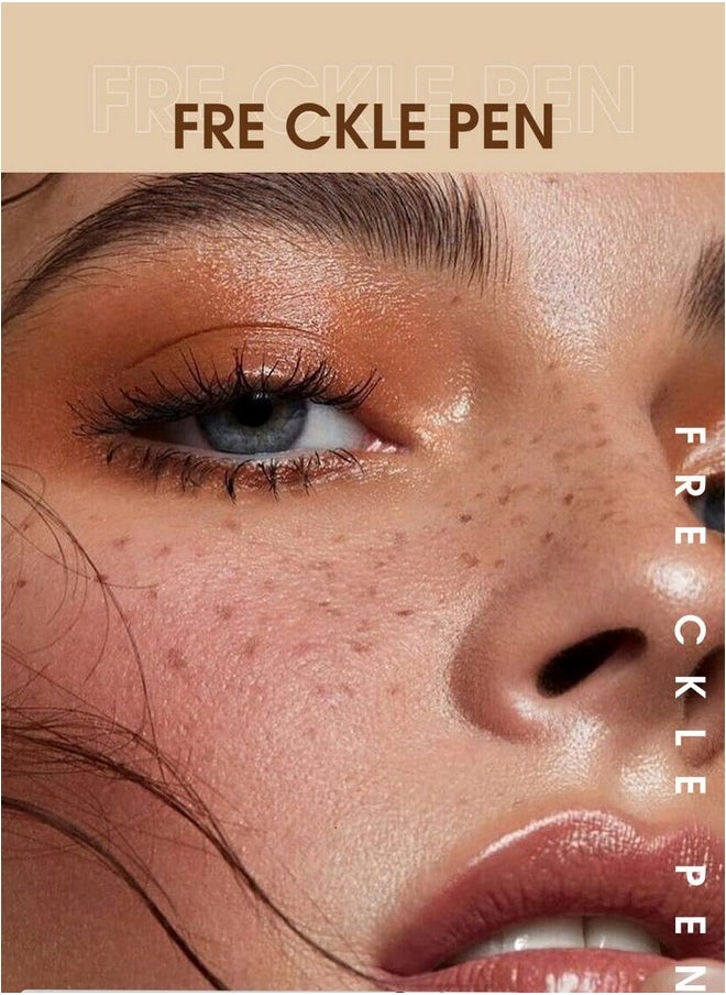 wenfeng Freckle Pen2 Colors Natural Lifelike Fake Freckles Makeup Penmagic Freckle Color Makeup Tool(Dark Brown+Light Brown)  - Image 2