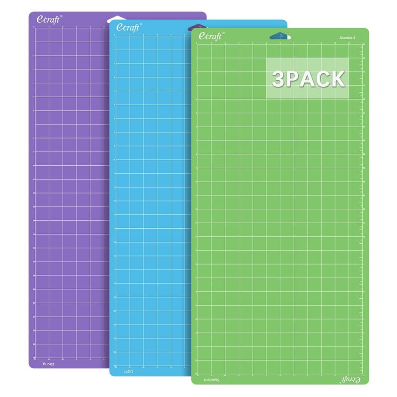 Ecraft Cutting Mat for Cricut Explore OneAirAir 2 MakerStrongStandardLight 12X24inch 3 pack Variety Adhesive Quilting Cut Mats Replacement for CraftsSewing and All Arts