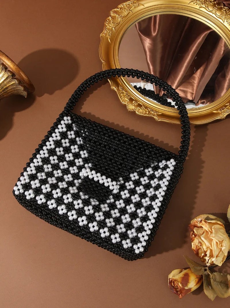 Acrylic Pearl Handmade Bag - Women’s Lightweight Clutch for Wedding & Evening - Image 1