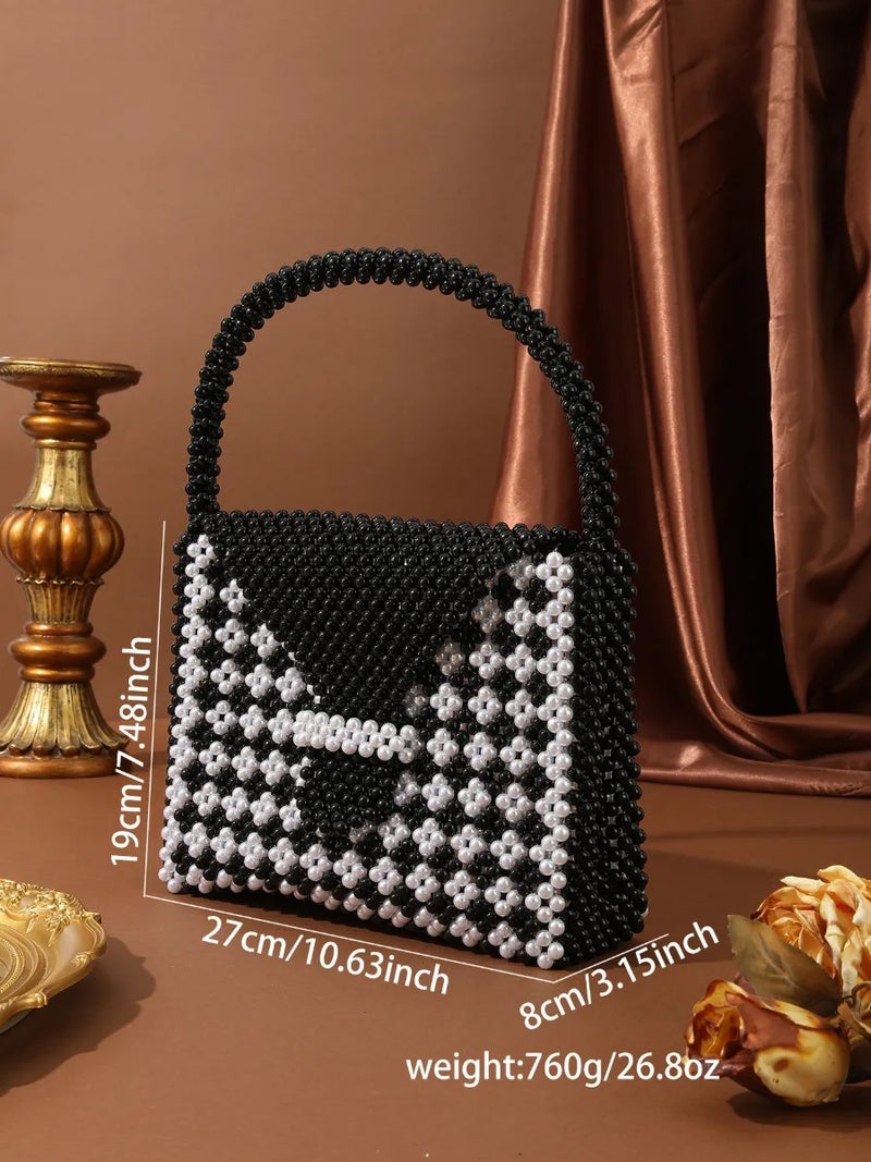 Acrylic Pearl Handmade Bag - Women’s Lightweight Clutch for Wedding & Evening - Image 3