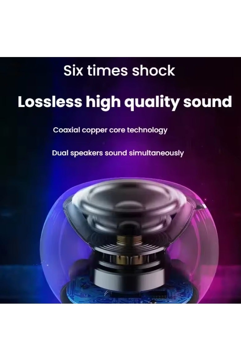 Mini wireless Bluetooth speaker, portable mini subwoofer with card slot, metal casing, stereo sound, built-in subwoofer, outdoor speaker, high-quality sound, car subwoofer. - Image 2