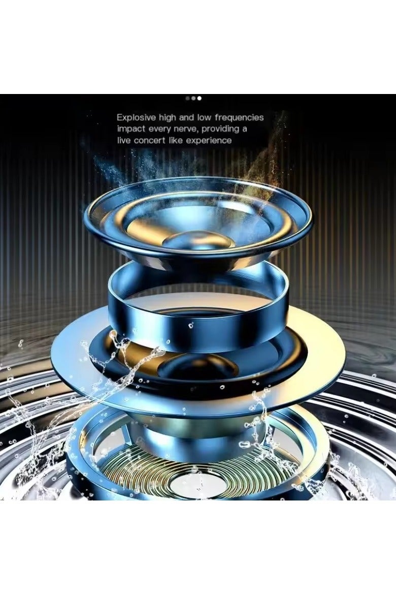 Mini wireless Bluetooth speaker, portable mini subwoofer with card slot, metal casing, stereo sound, built-in subwoofer, outdoor speaker, high-quality sound, car subwoofer. - Image 3