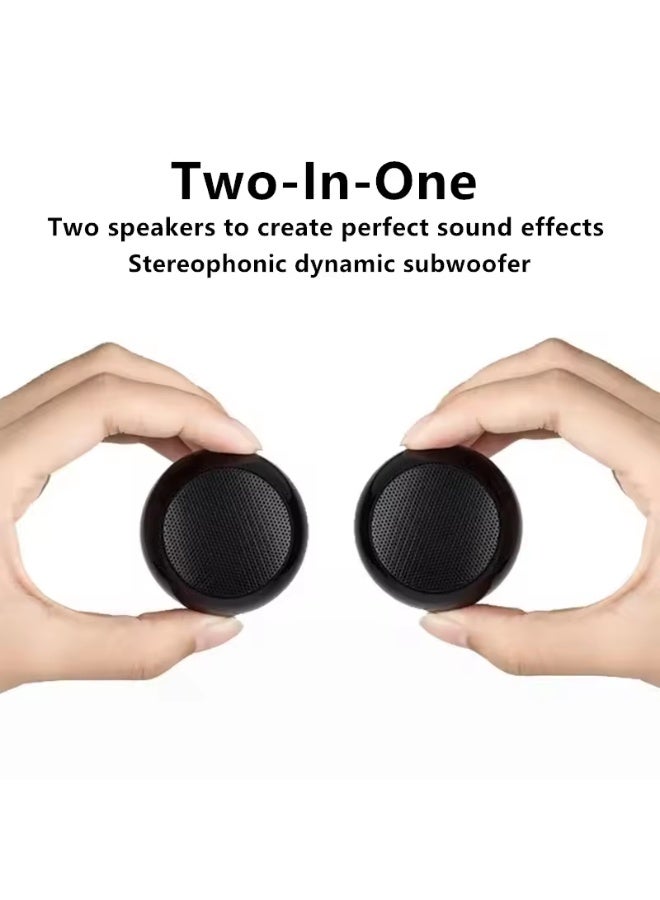 Mini wireless Bluetooth speaker, portable mini subwoofer with card slot, metal casing, stereo sound, built-in subwoofer, outdoor speaker, high-quality sound, car subwoofer. - Image 4