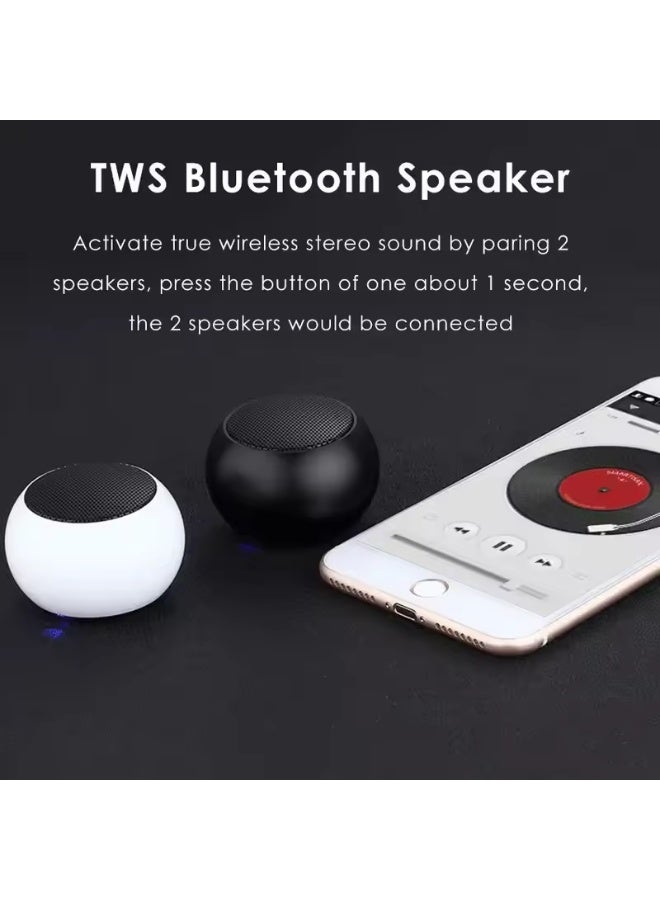 Mini wireless Bluetooth speaker, portable mini subwoofer with card slot, metal casing, stereo sound, built-in subwoofer, outdoor speaker, high-quality sound, car subwoofer. - Image 5