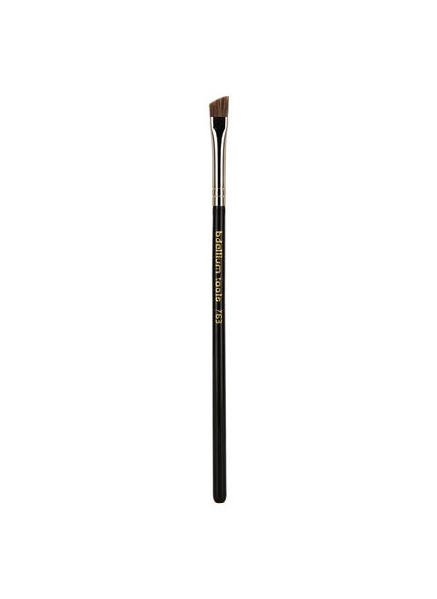 Bdellium Tools Professional Makeup Brush - Maestro Series 763 Angled Brow - With Soft Synthetic Fibers, For Defining Eyebrows (Black, 1pc)