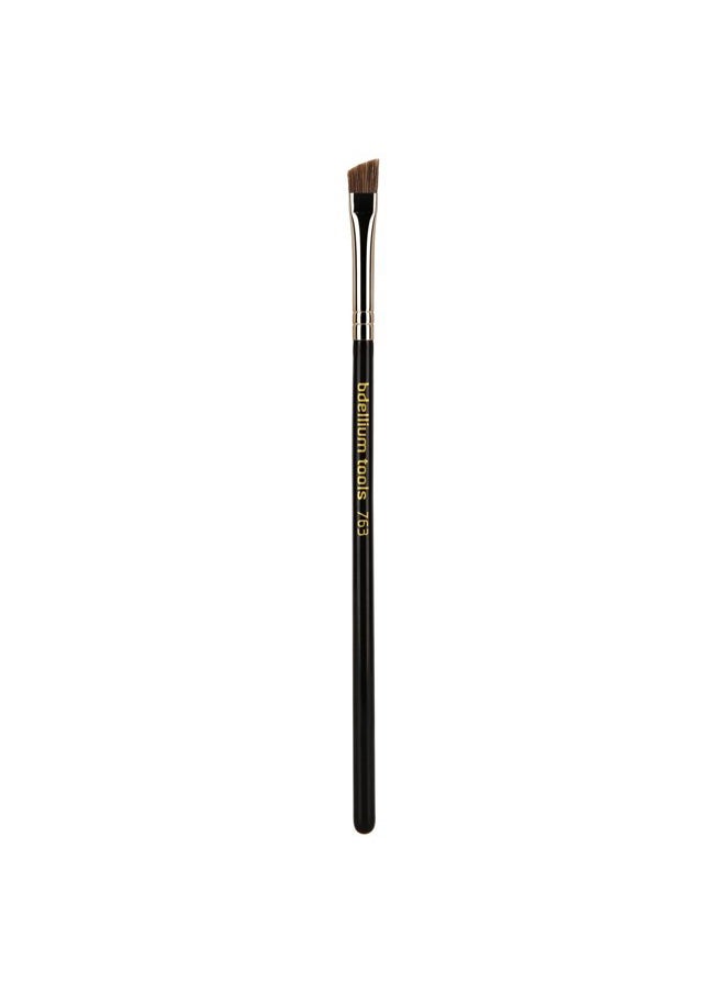Bdellium Tools Bdellium Tools Professional Makeup Brush - Maestro Series 763 Angled Brow - With Soft Synthetic Fibers, For Defining Eyebrows (Black, 1pc)  - Image 1