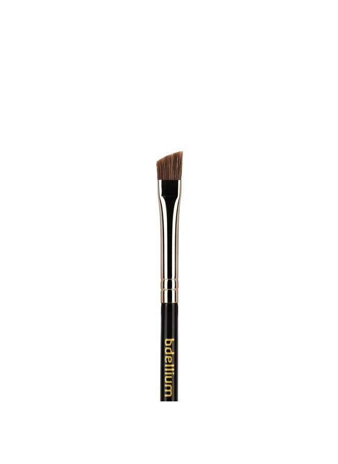 Bdellium Tools Bdellium Tools Professional Makeup Brush - Maestro Series 763 Angled Brow - With Soft Synthetic Fibers, For Defining Eyebrows (Black, 1pc)  - Image 2