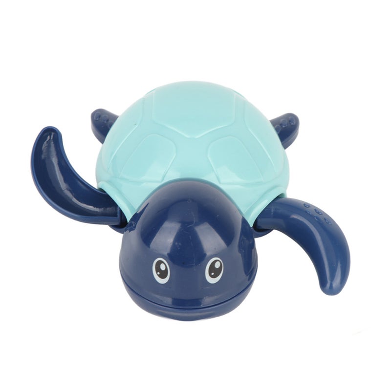 Blue Baby Bath Thermometer: Cartoon Turtle Design, Safe Durable ABS Material - Accurate Clearly Marked Scale, Room & Water Temperature Monitor for Baby Bathtub Bath Time - Image 1