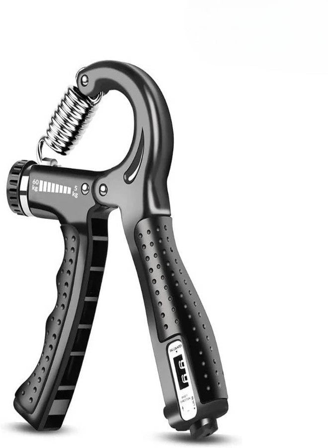 Shopeleven Plastic Hand Gripper with Counter Adjustable for Forearm Strengthening at Home, Black - Image 1