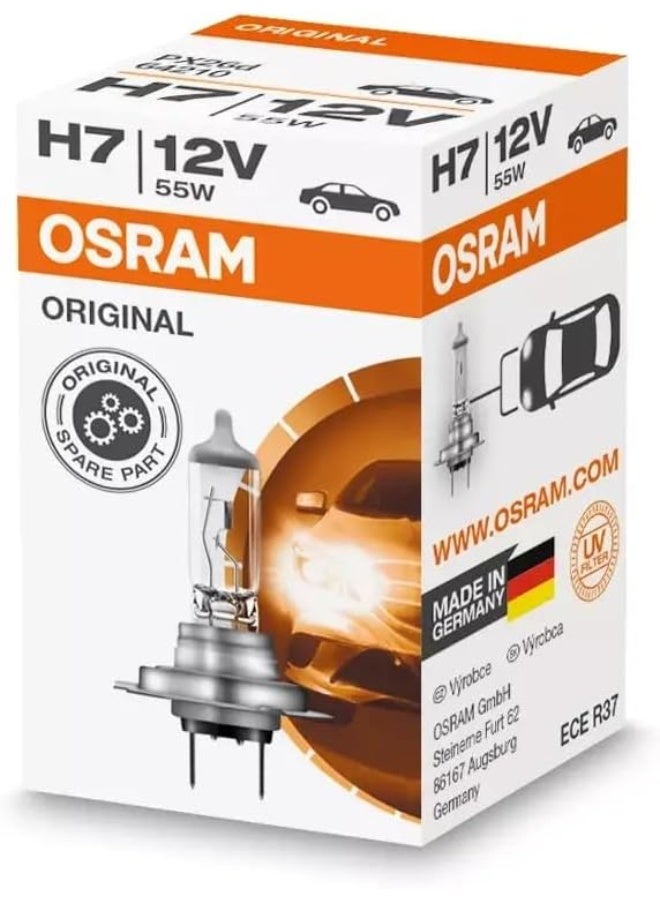 Osram Automotive H7 12V,halogen headlight lamp for passenger cars, 64210, Carton folding box (1 lamp) - Image 1