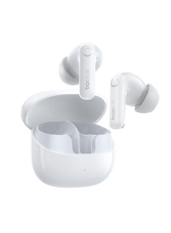 بيسوس سماعات أذن لاسلكية حقيقية من Baseus Bass BP1 Pro – صوت جهير قوي مع إلغاء الضوضاء للمكالمات – لمسة أنيقة باللون الأبيض القمري - Image 1