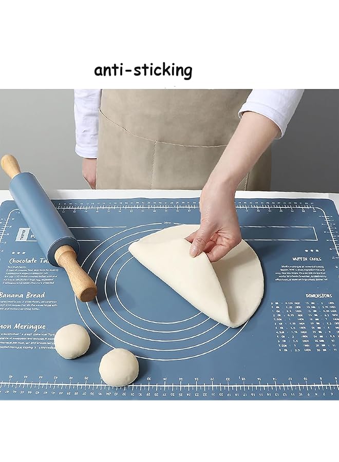 X spring Silicone Baking Mat, Reusable And Nonstick Bakeware Mats, Extra Thick Silicone Pastry Mat With Measurements, Square Cake Mat For Baking Mat, Dough Rolling Silicone Mat - Image 3