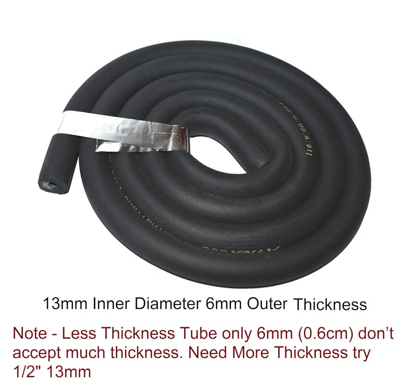 EVNCOM Insulation Tube Air Conditioner Nitrile Tube Pipe Cover Rubber Tube Heat and Cold Insulated Tube Thermal Insulation Size 6 Feet Length 1/2 Id * 1/4 Thk 13mm Inner Diameter * 6mm Thk - Image 4