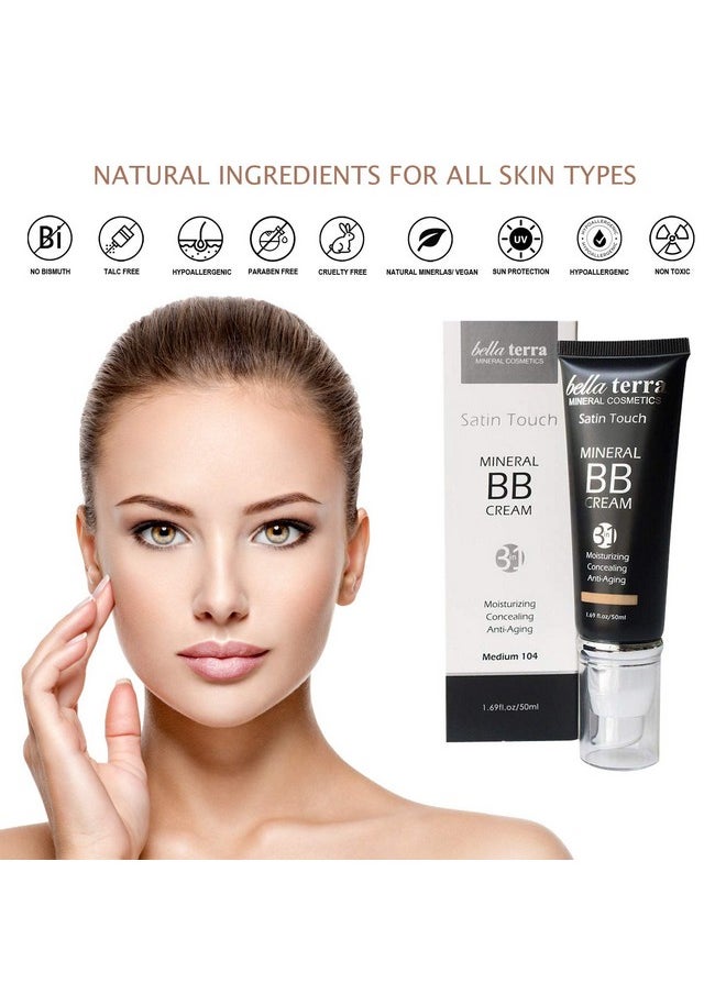 Bellaterra Cosmetics - Bellaterra Cosmetics BB Cream, Tinted Moisturizer, Mineral Foundation, All Shades 1.69oz - Dark Tan 107 - Image 1
