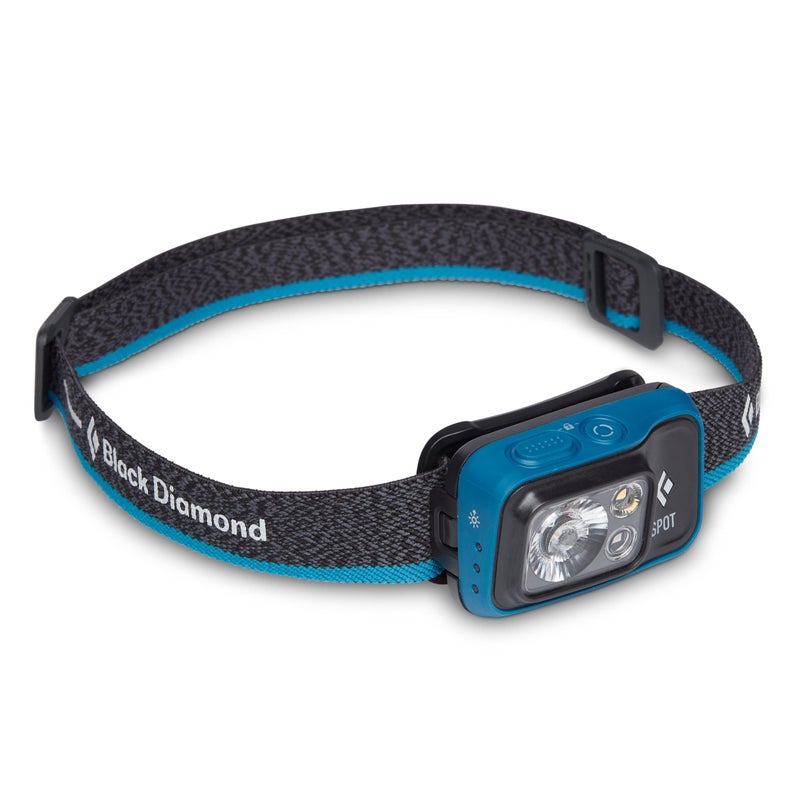 Black Diamond BLACK DIAMOND Spot 400 LED Headlamp Waterproof and Dimmable Battery Powered Headlamp for Camping Hiking Running Work Travel with Red Light Headlamp Mode Azul 