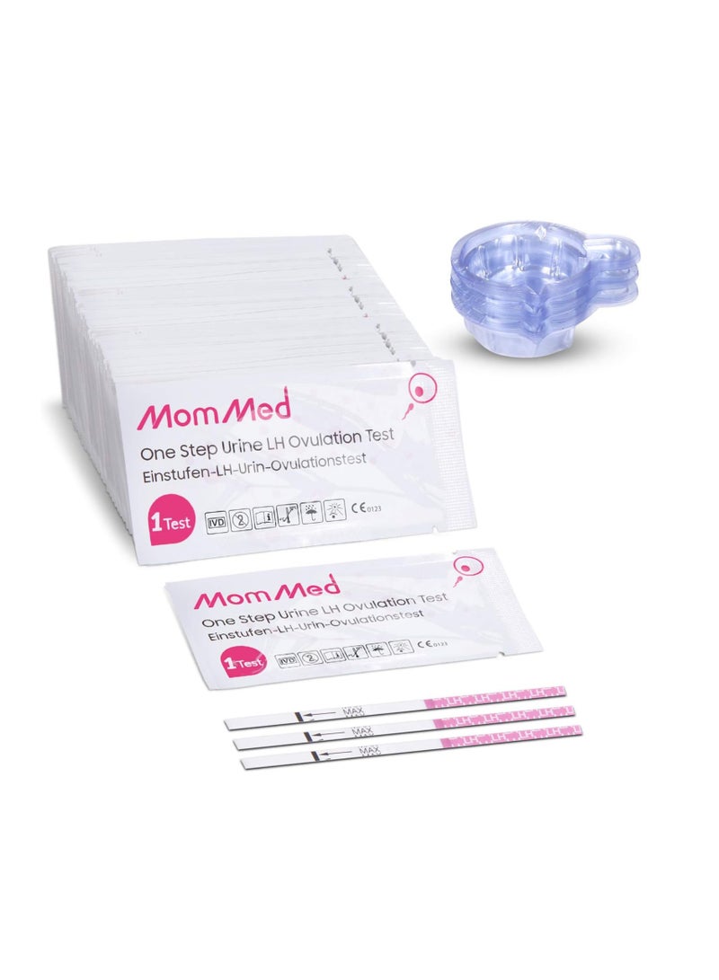 MomMed Ovulation Test Strips, Fertility Test for Women with 60 Collection Cups, LH Test Strips,High Sensitivity Result for Women Home Testing, Accurate Results in 5 Minutes - Image 1