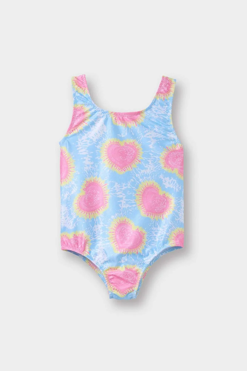 ديفاكتو Baby Girl Heart Patterned Swimsuit