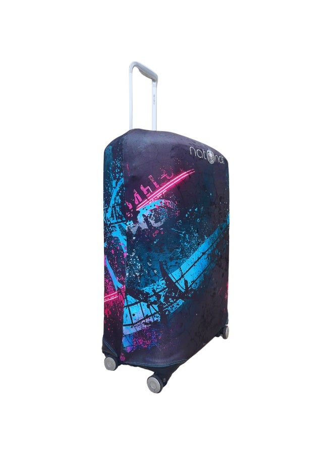 natOnat Travel Luggage Cover Protector - Suitcase Cover - Stretchy, Washable Spandex & Polyester - Protects Against Dirt & Scratches - Urban Vibes Design - Fits 48-53 CM Height (Small) - Image 3