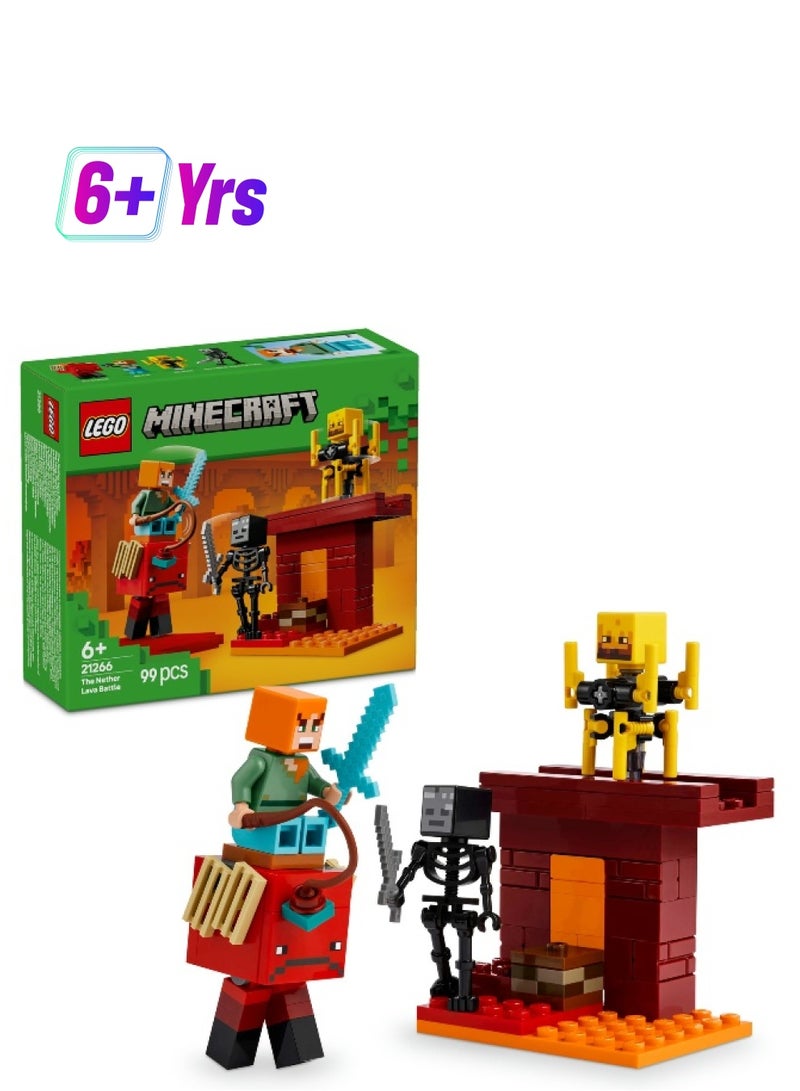 LEGO Minecraft The Nether Lava Battle 21266 Building Set (99 Pieces) - Image 1