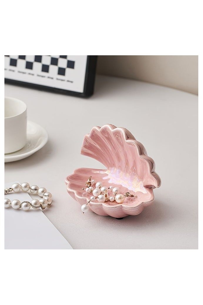 HOMESTAR Ceramic Shell Jewelry Tray for Entryway Decorative Trinket Dish and Holder Elegant Storage for Keys and Accessories Unique Home Decor - Image 3