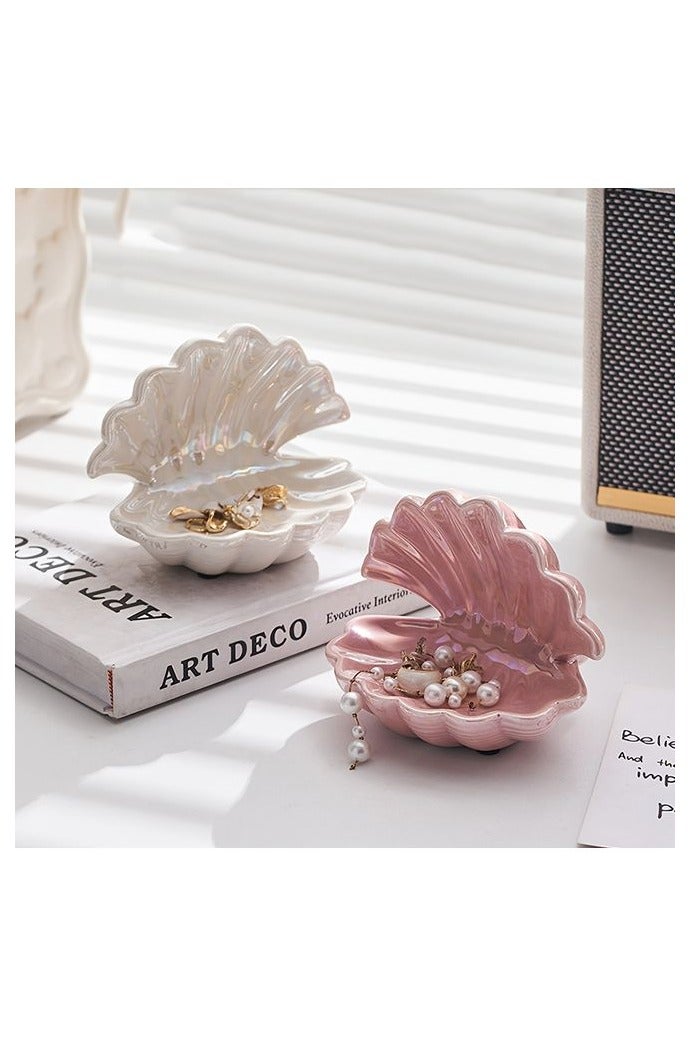 HOMESTAR Ceramic Shell Jewelry Tray for Entryway Decorative Trinket Dish and Holder Elegant Storage for Keys and Accessories Unique Home Decor - Image 5