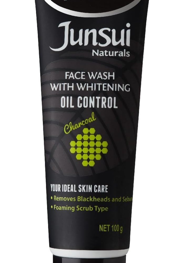 Junsui Naturals Face Wash Oil Control with Charcoal and Yam Bean Extract - 100g - Image 1