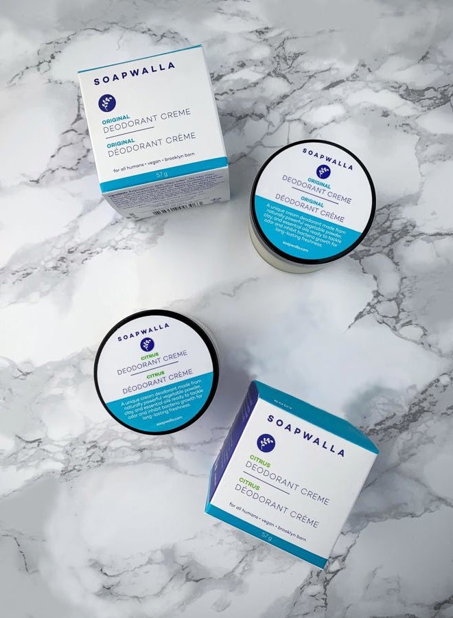 soapwalla Natural Aluminum-Free Deodorant Cream (Original) | Vegan, Cruelty-Free, Clean Skincare (Full Size, 2 oz | 57 g) - Image 4
