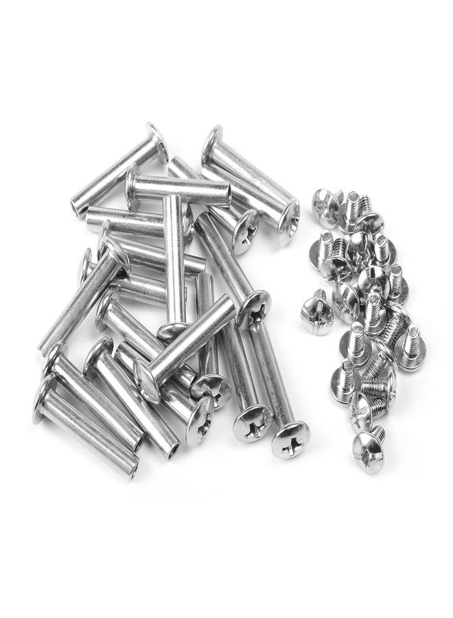 MroMax M3,20PCS Butt Screw, Screw,Carbon Steel Screw Binding Screws Posts for Scrapbook Photo Albums Binding and Leather Saddles Purses Belt Repair - Image 1