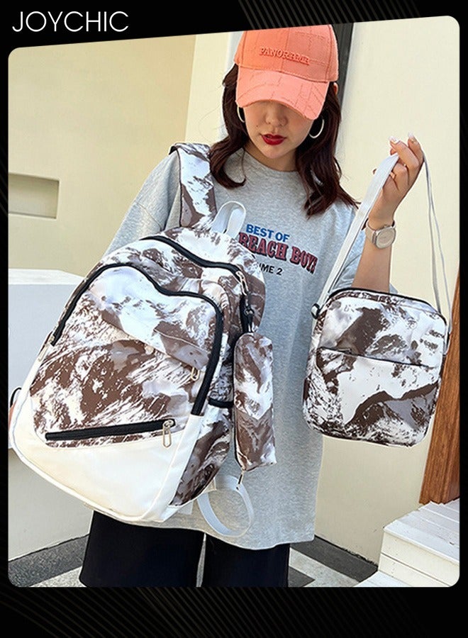 جوي شيك مجموعة حقيبة سفر مدرسية مكونة من 3 قطع بتصميم عصري جديد من النايلون المقاوم للماء وسحاب مع حقيبة أقلام للطلاب في المرحلة المتوسطة والثانوية - Image 2